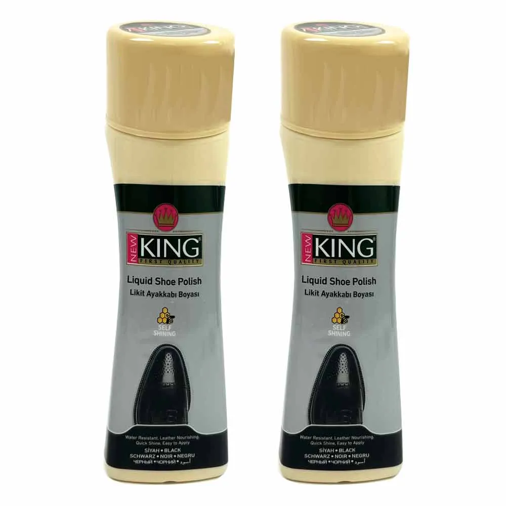 2 Pack Instant Shine Shoe Polish Black Liquid Sponge Top Leather Boots Top 5oz