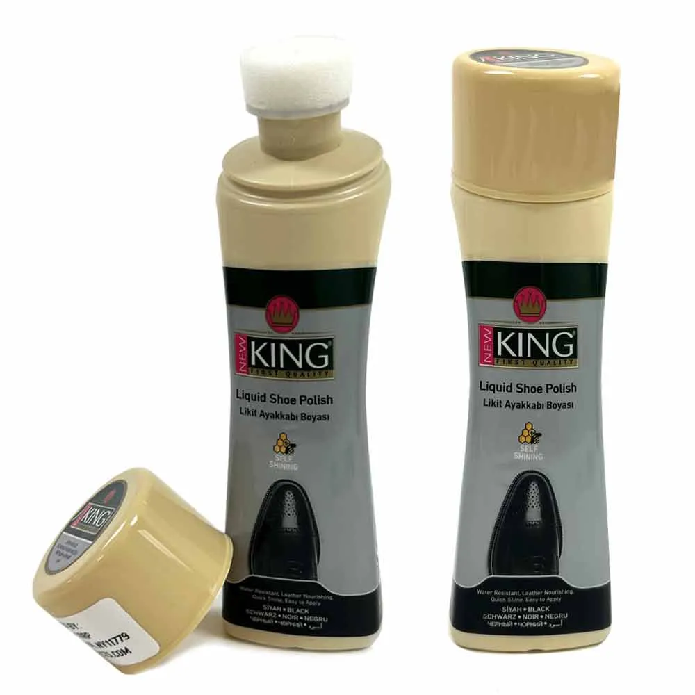 2 Pack Instant Shine Shoe Polish Black Liquid Sponge Top Leather Boots Top 5oz