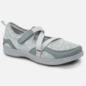 Apex A601w Orthopedic Mesh Mary Jane Women's Casual Shoe In Grey
