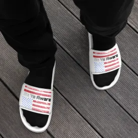 Be Ye AWARE Star's and Stripes Mens slides