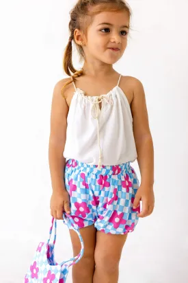 Bloomer Shorts in Daisy Chek Blue