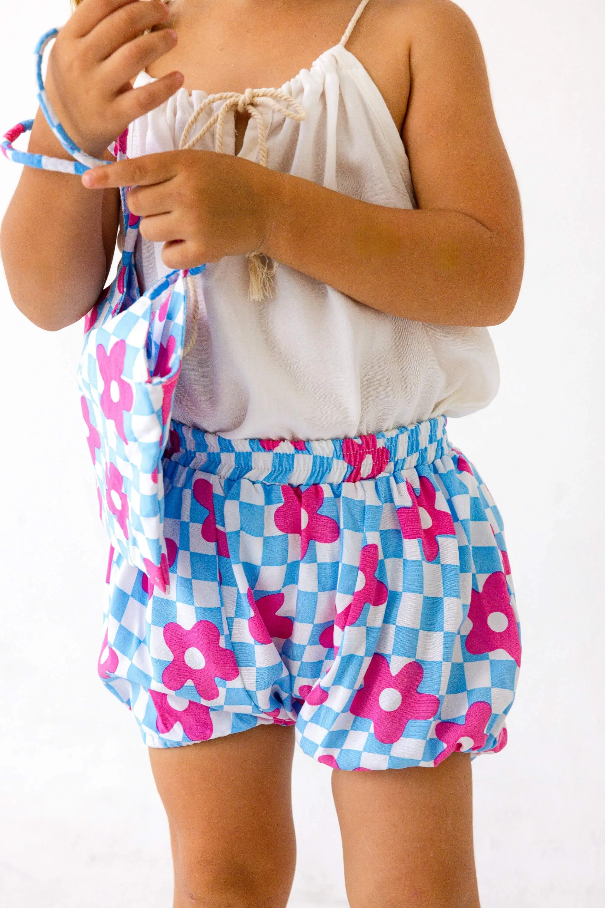 Bloomer Shorts in Daisy Chek Blue
