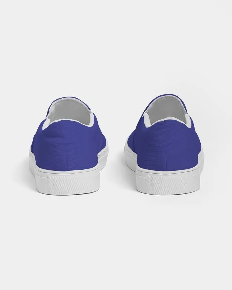 Bright Blue Slip-On Canvas Sneakers | Women's | Bright Pure Blue | C100M100Y0K0