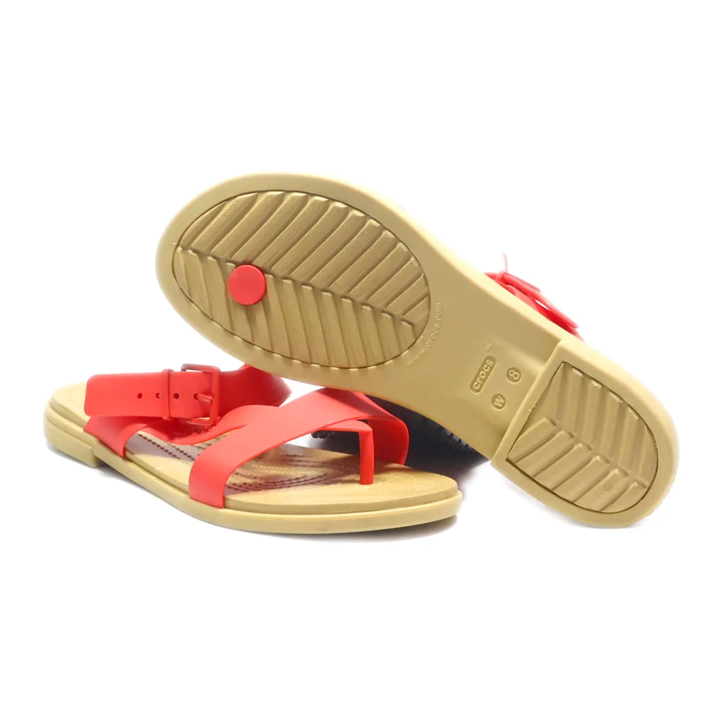 Crocs Flip Flops Eva Red Colour For Women