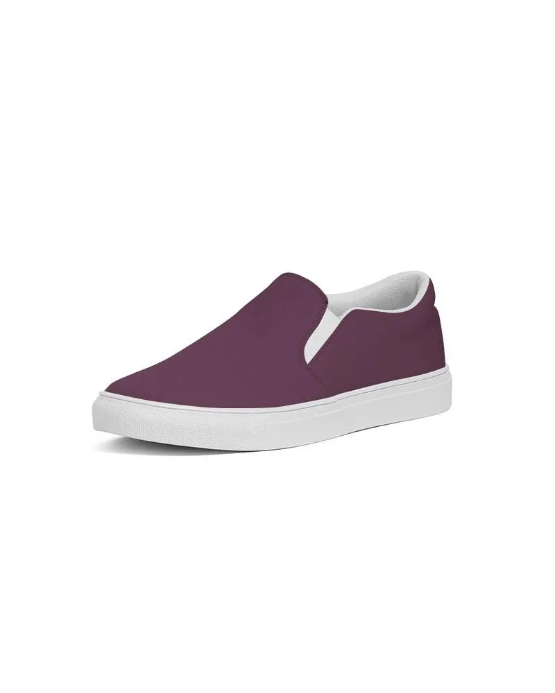 Dark Magenta Slip-On Canvas Sneakers | Men's | Dark Pastel Magenta | C0M60Y0K80