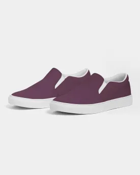 Dark Magenta Slip-On Canvas Sneakers | Men's | Dark Pastel Magenta | C0M60Y0K80