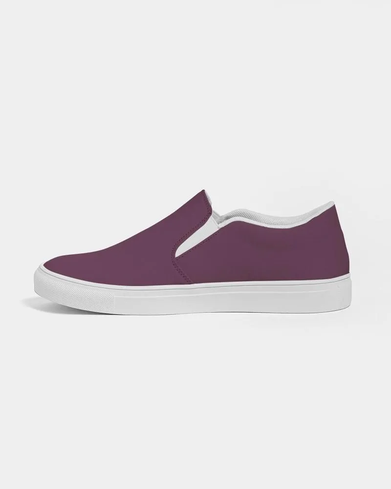 Dark Magenta Slip-On Canvas Sneakers | Men's | Dark Pastel Magenta | C0M60Y0K80