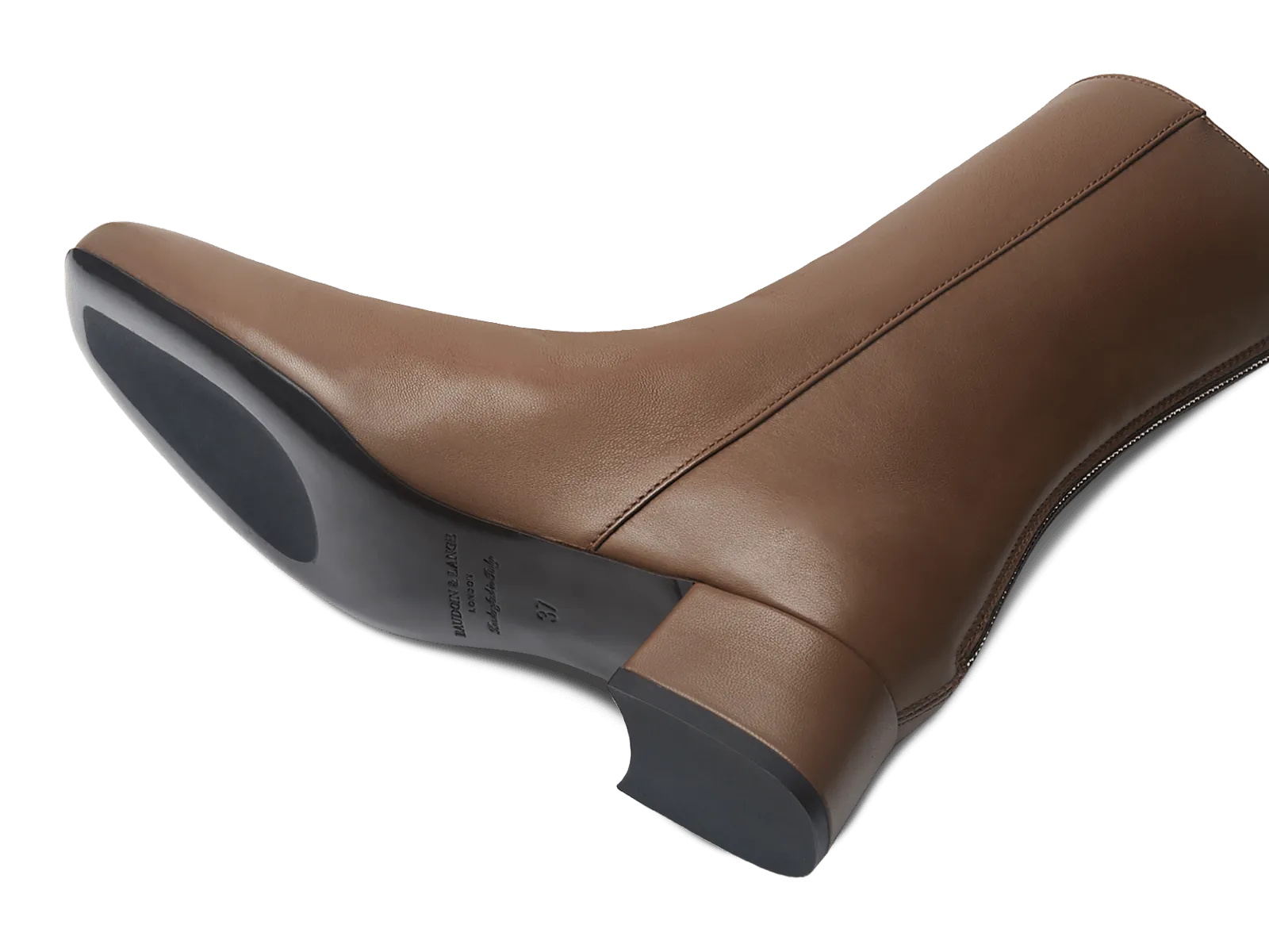 Debbie Boots in Khaki Brown Nappa