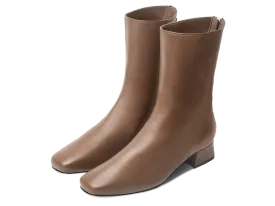 Debbie Boots in Khaki Brown Nappa