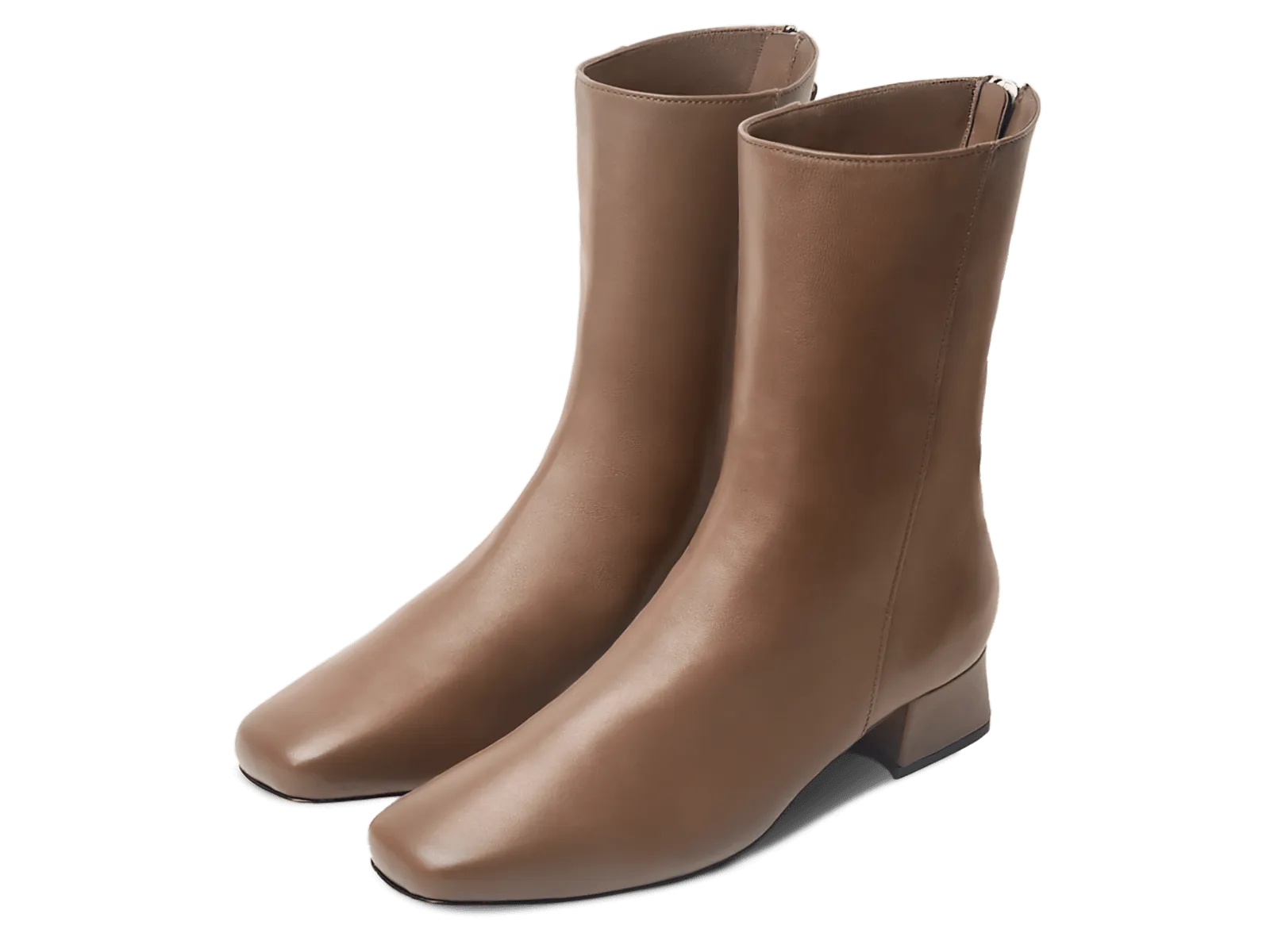 Debbie Boots in Khaki Brown Nappa