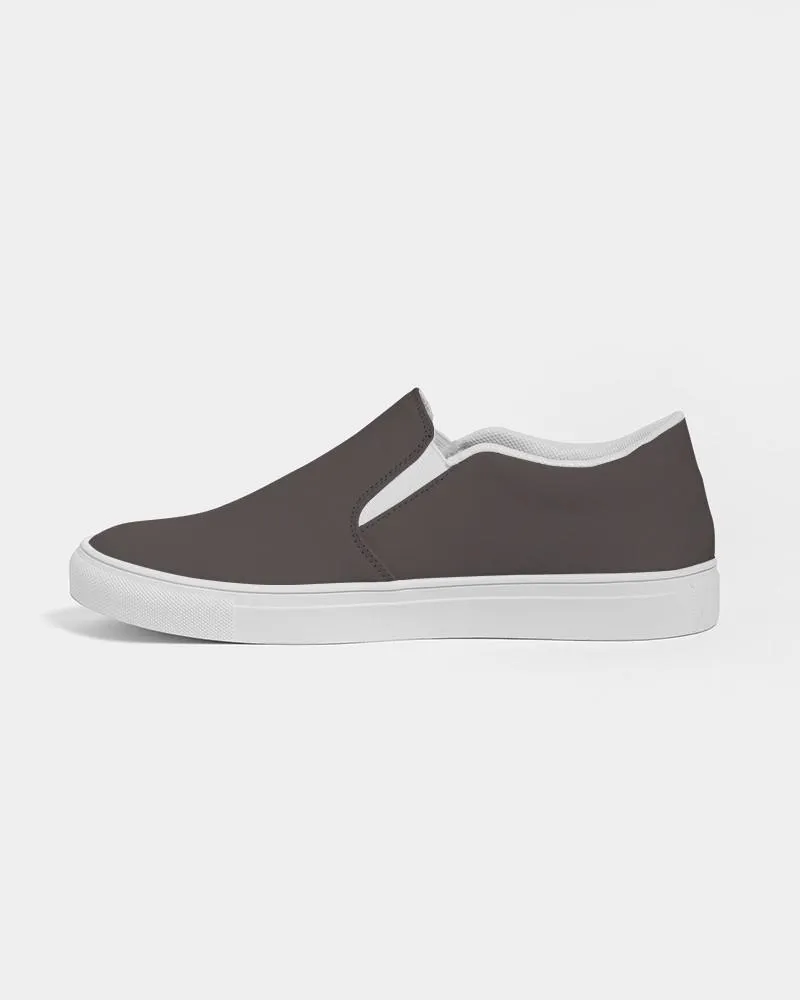 Deep Dark Brown Slip-On Canvas Sneakers | Men's | Deep Dark Pale Brown | C60M60Y60K60