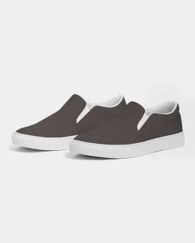 Deep Dark Brown Slip-On Canvas Sneakers | Men's | Deep Dark Pale Brown | C60M60Y60K60