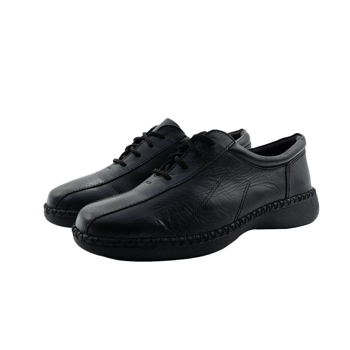 Dr. Scholl'S Sonya Lace Ups Leather Black Colour For Women