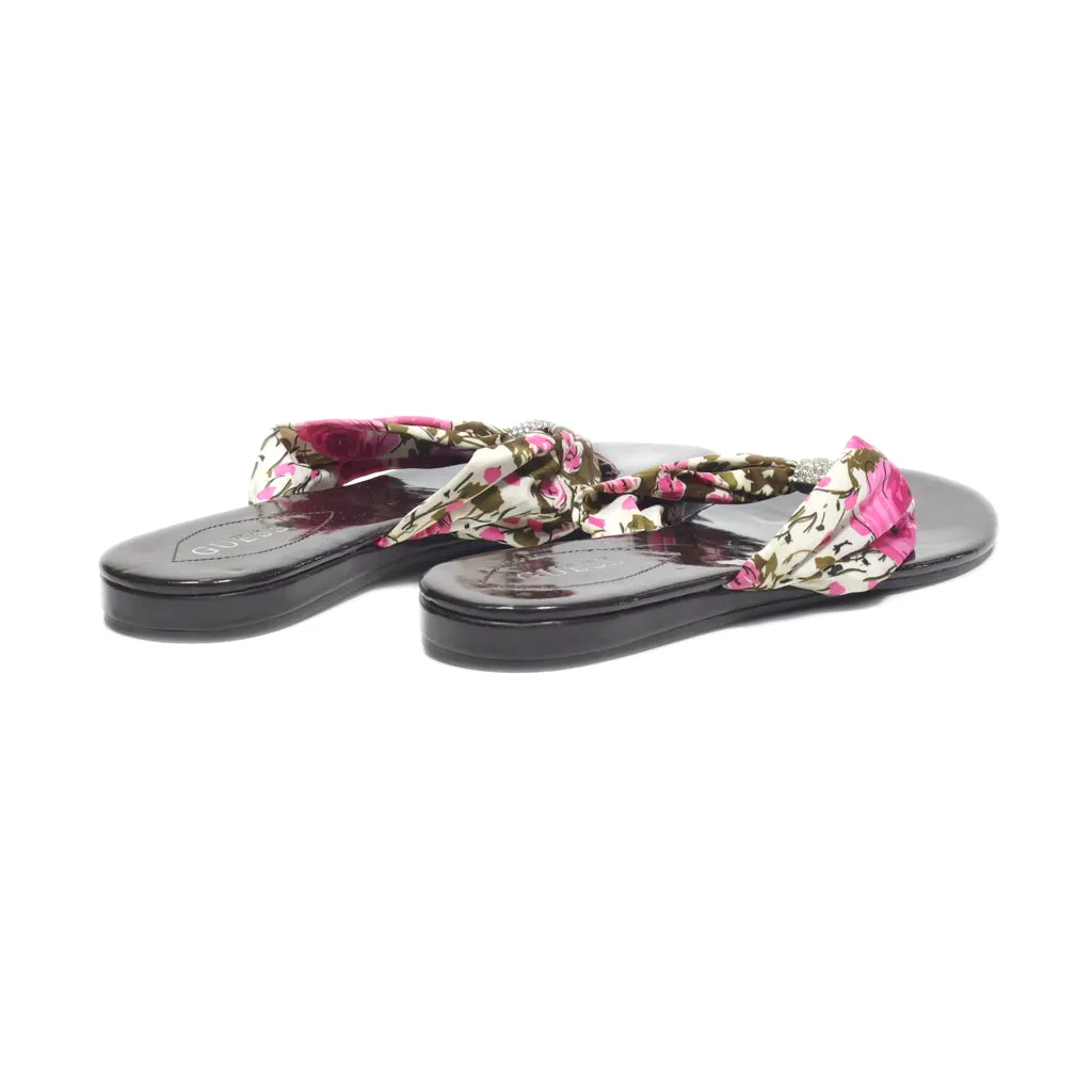 Guess Slippers Fabric Pink Colour For Women