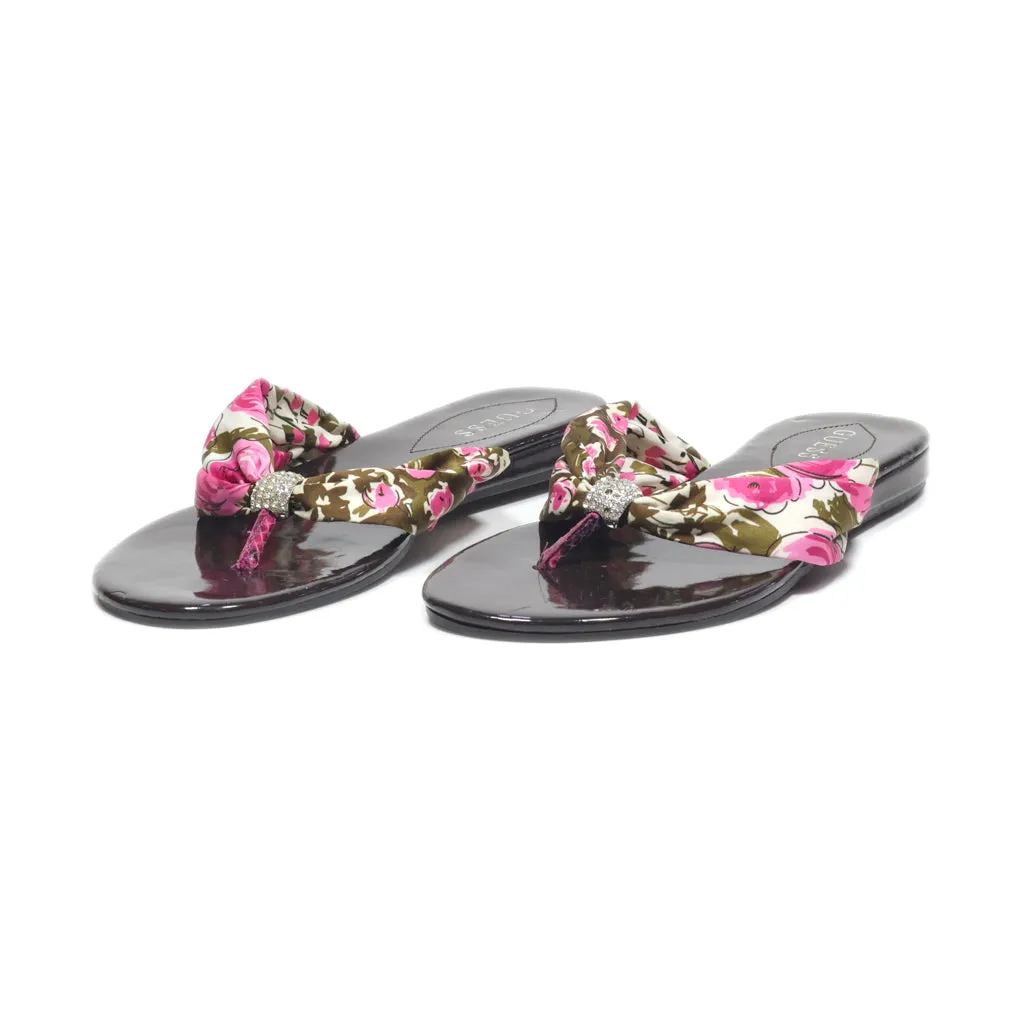 Guess Slippers Fabric Pink Colour For Women