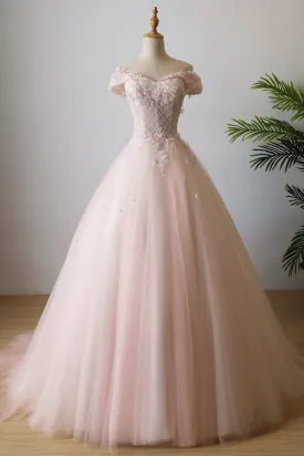 Kateprom Ball Gown Long Prom Dress Applique Formal Evening Dress KPP1626