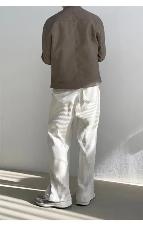Mens Corduroy Pants  Relaxed Fit  Tapered Leg  Full Length Casual Wear