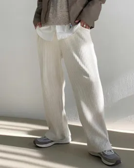Mens Corduroy Pants  Relaxed Fit  Tapered Leg  Full Length Casual Wear