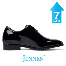 Mr. Assange Black 7cm | 2.8 inches Taller Patent Wedding Shoes for Men