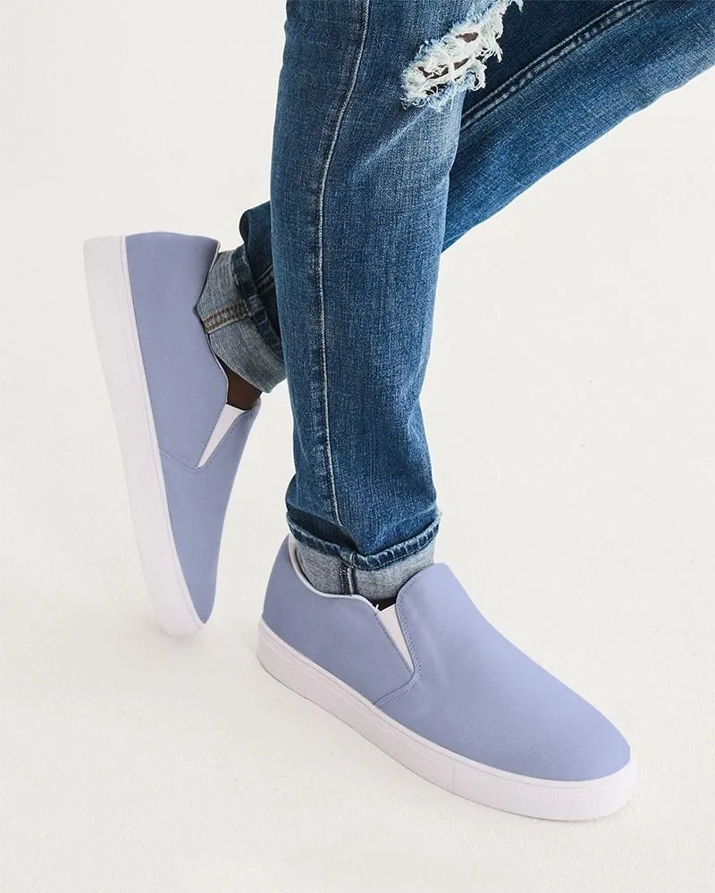 Pale Pastel Blue Slip-On Canvas Sneakers | Men's | Bright Pale Pastel Blue | C30M22Y0K0