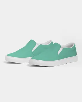 Pastel Cool Green Slip-On Canvas Sneakers | Men's | Bright Pastel Cool Green | C60M0Y45K0
