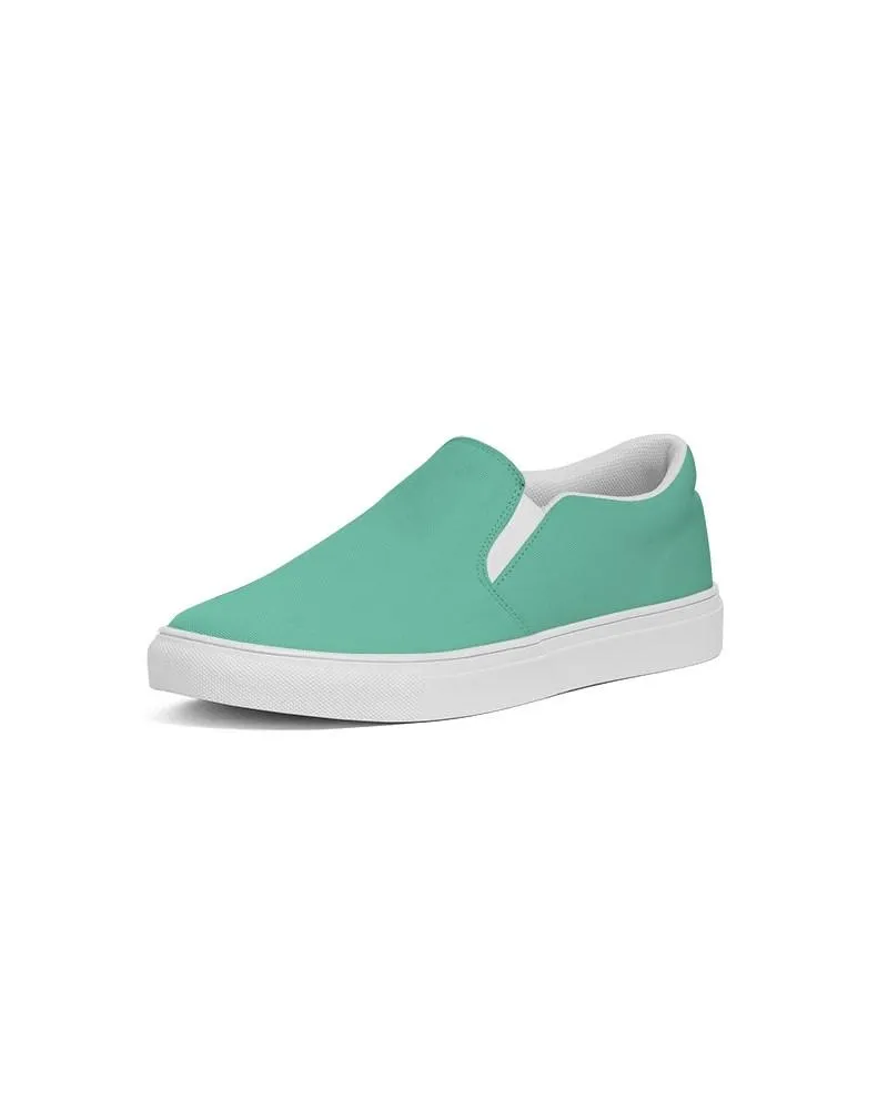 Pastel Cool Green Slip-On Canvas Sneakers | Men's | Bright Pastel Cool Green | C60M0Y45K0