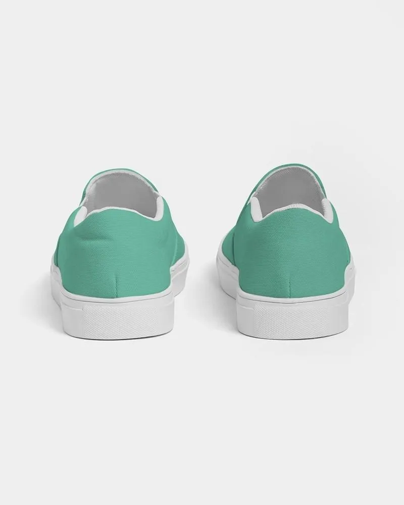 Pastel Cool Green Slip-On Canvas Sneakers | Men's | Bright Pastel Cool Green | C60M0Y45K0