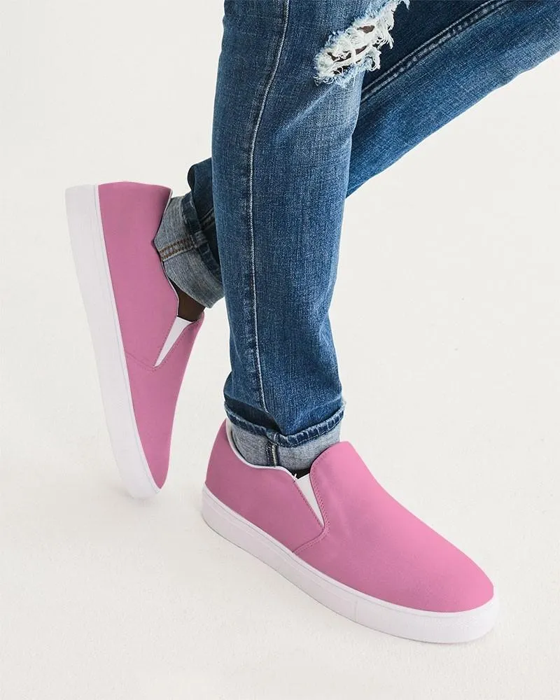 Pastel Magenta Slip-On Canvas Sneakers | Men's | Bright Pastel Magenta | C0M60Y0K0