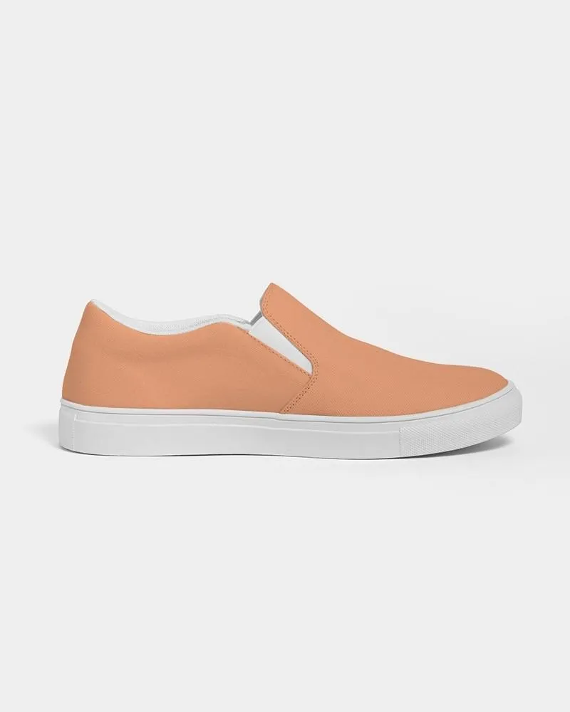 Pastel Orange Slip-On Canvas Sneakers | Men's | Bright Pastel Orange | C0M45Y60K0