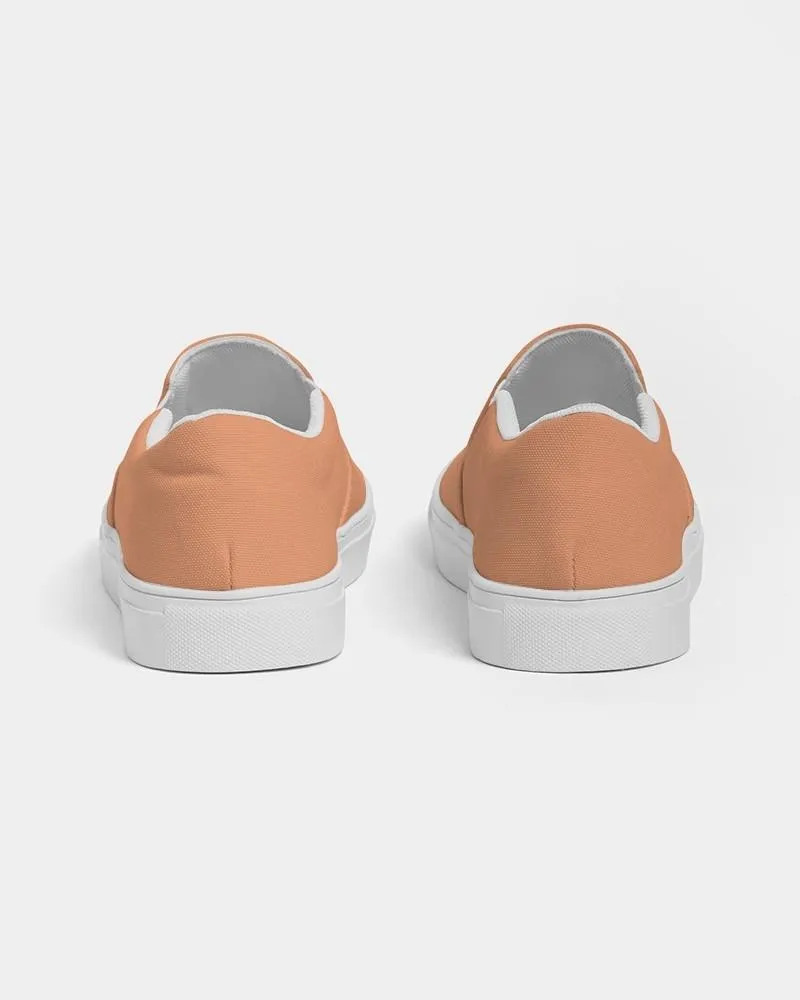 Pastel Orange Slip-On Canvas Sneakers | Men's | Bright Pastel Orange | C0M45Y60K0
