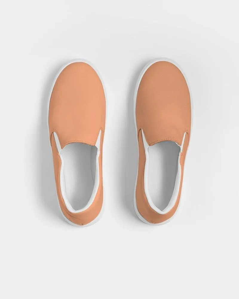 Pastel Orange Slip-On Canvas Sneakers | Men's | Bright Pastel Orange | C0M45Y60K0