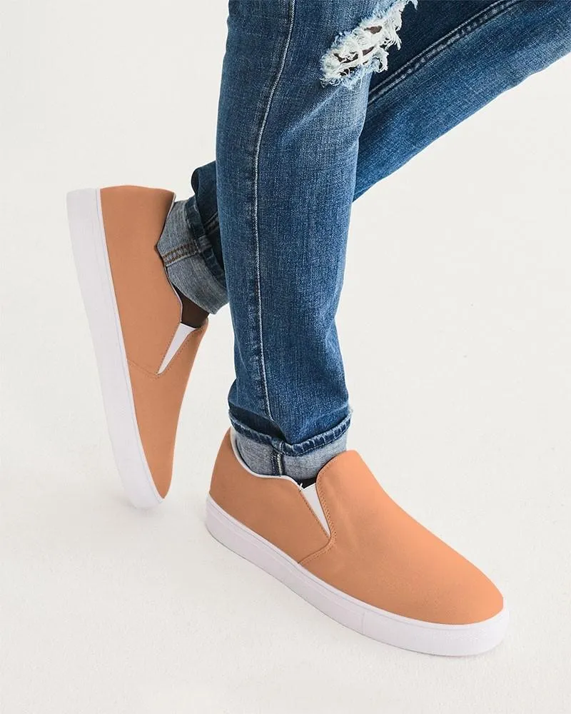 Pastel Orange Slip-On Canvas Sneakers | Men's | Bright Pastel Orange | C0M45Y60K0