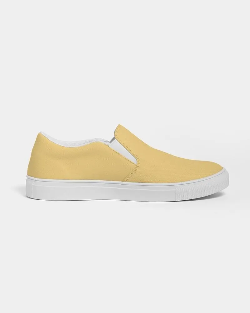 Pastel Orange Yellow Slip-On Canvas Sneakers | Women's | Bright Pastel Orange Yellow | C0M15Y60K0