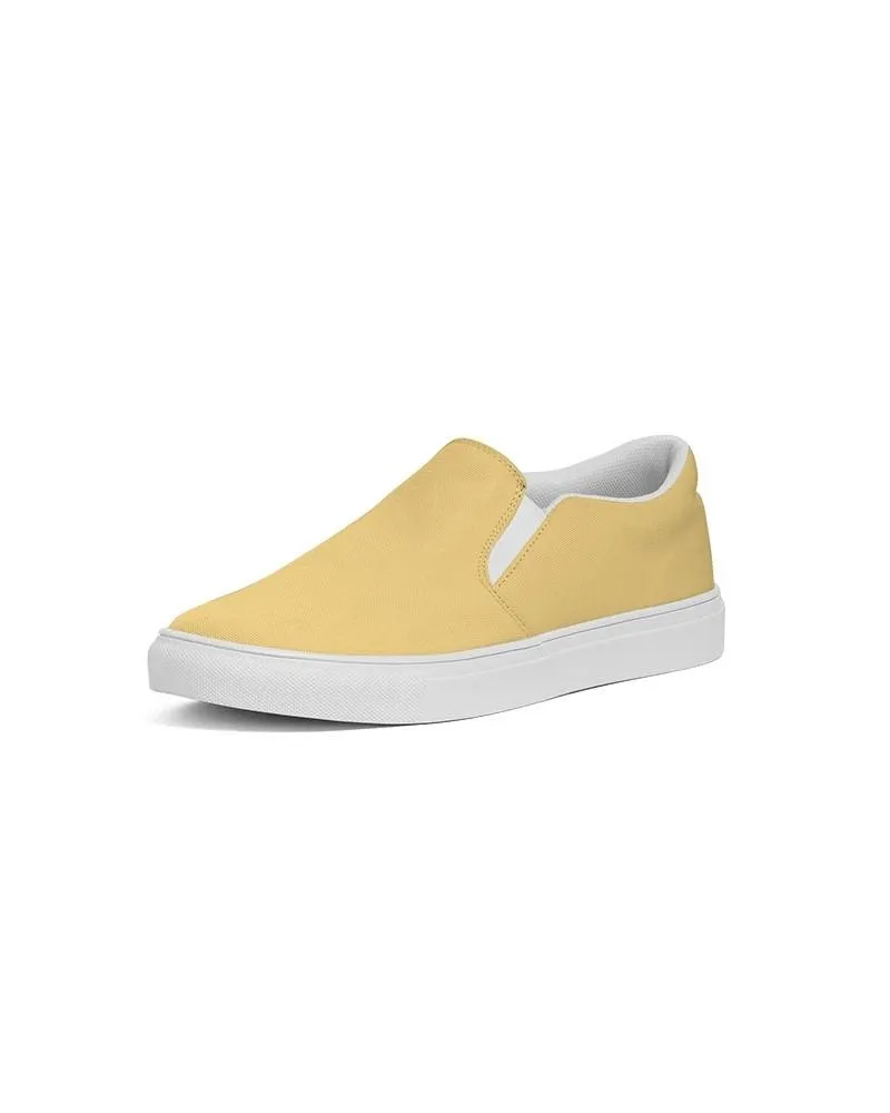 Pastel Orange Yellow Slip-On Canvas Sneakers | Women's | Bright Pastel Orange Yellow | C0M15Y60K0
