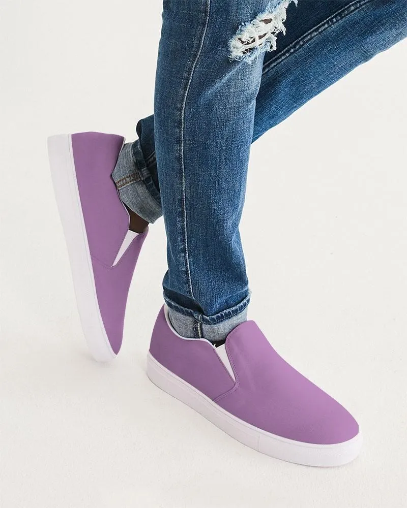 Pastel Purple Slip-On Canvas Sneakers | Men's | Bright Pastel Purple | C30M60Y0K0