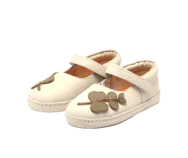 Ronja Ballerinas | Eucalyptus | Cream Betting Leather