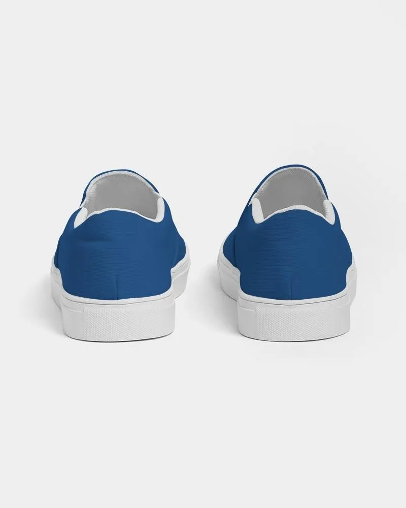 Shaded Blue Slip-On Canvas Sneakers | Men's | C100M75Y0K30