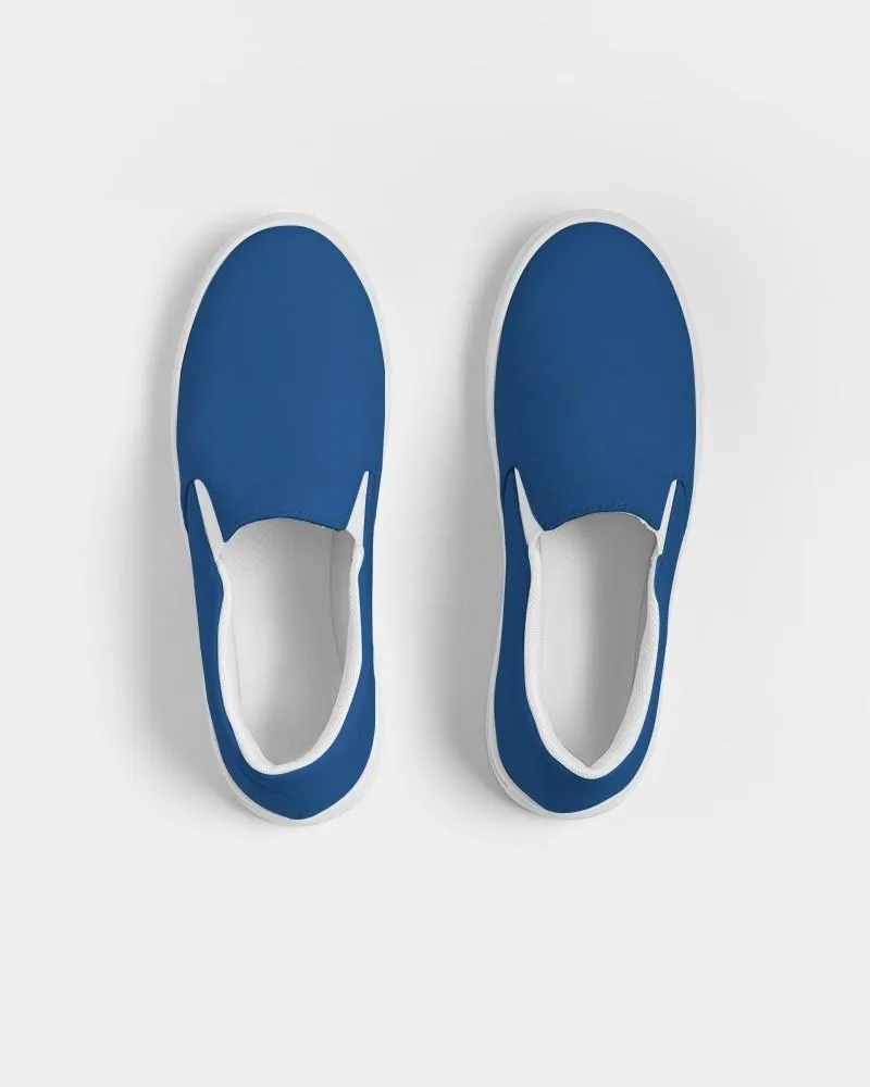 Shaded Blue Slip-On Canvas Sneakers | Men's | C100M75Y0K30
