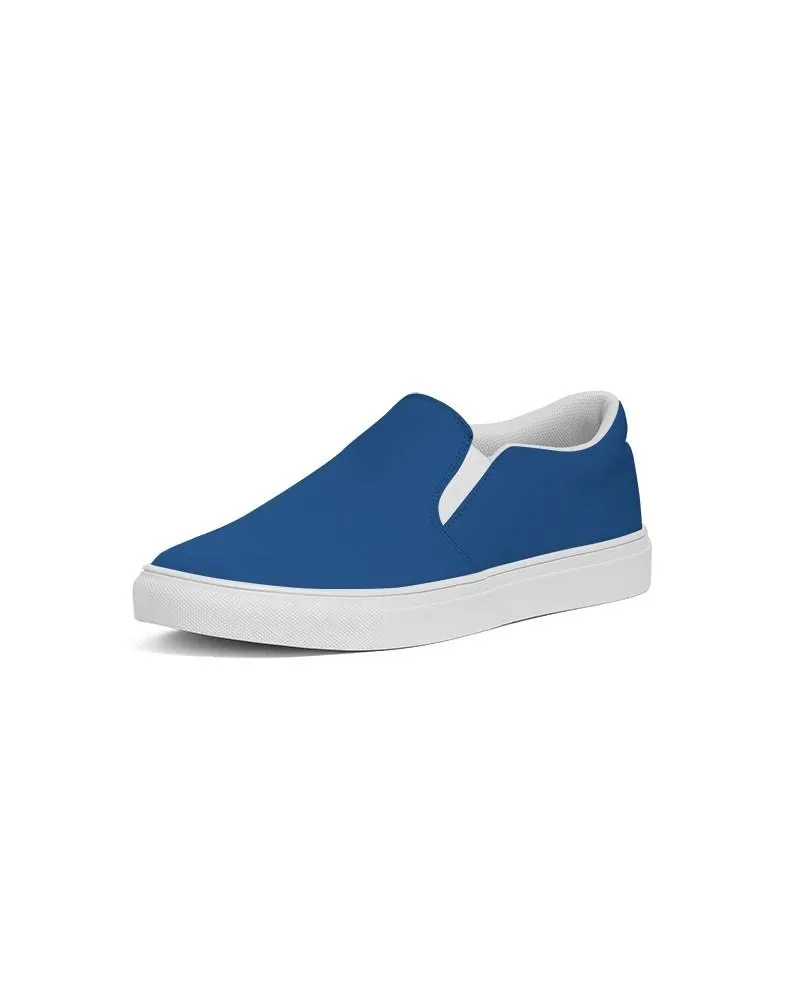 Shaded Blue Slip-On Canvas Sneakers | Men's | C100M75Y0K30