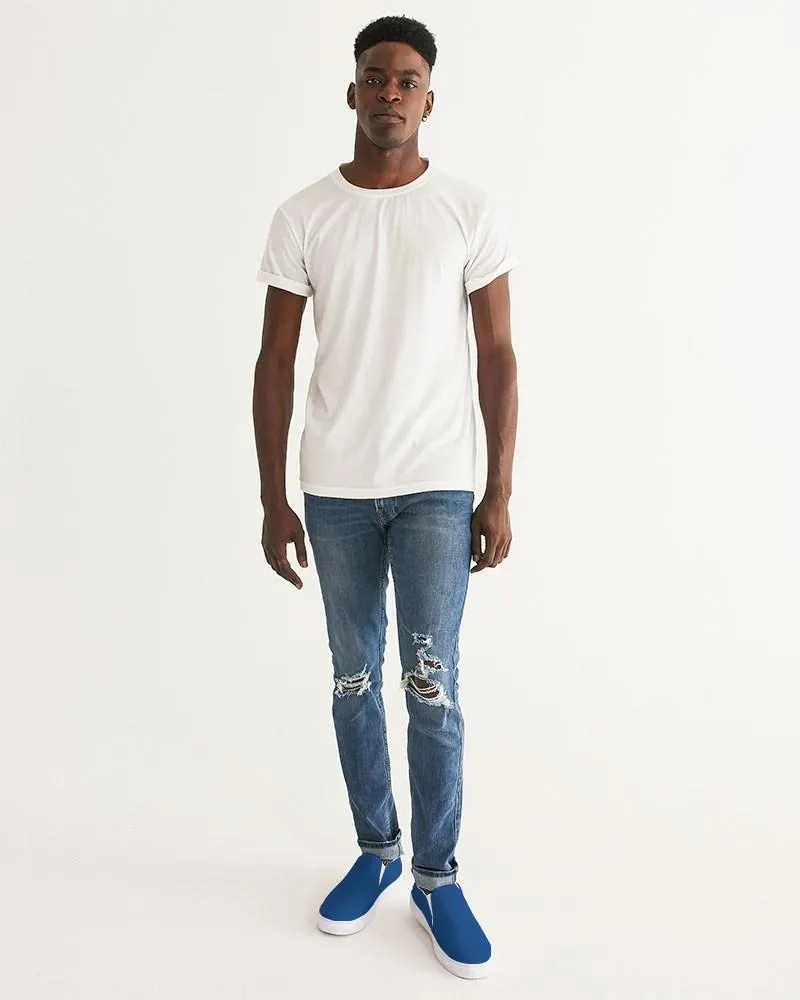 Shaded Blue Slip-On Canvas Sneakers | Men's | C100M75Y0K30