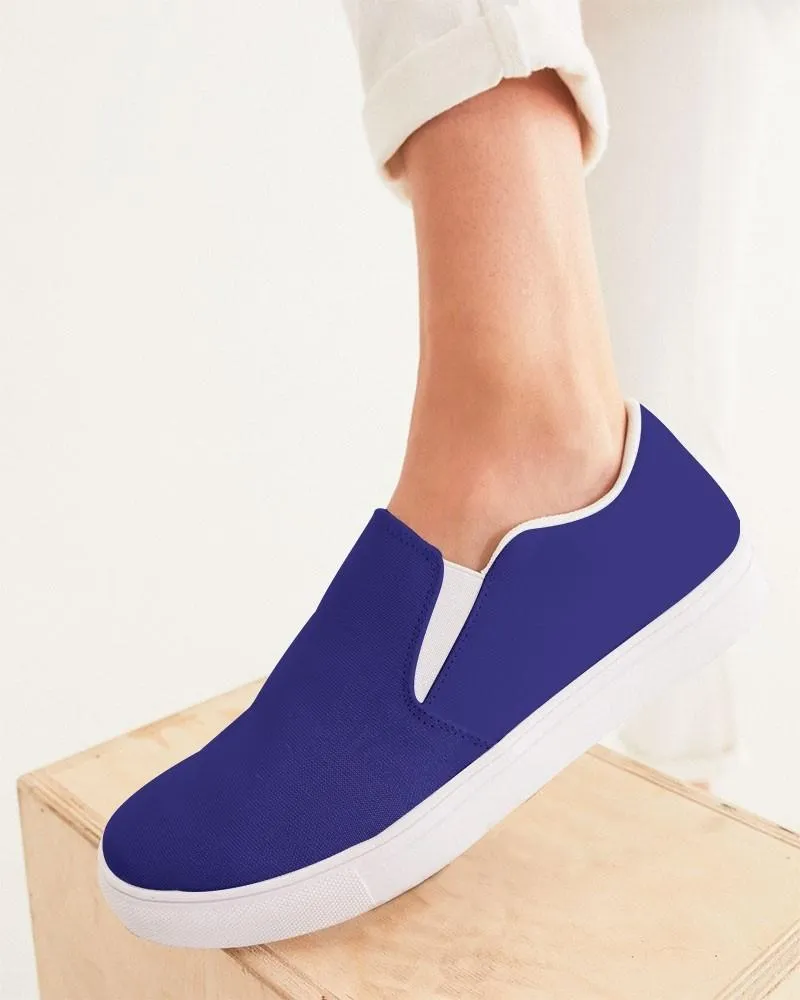 Shaded Blue Slip-On Canvas Sneakers | Women's | C100M100Y0K30