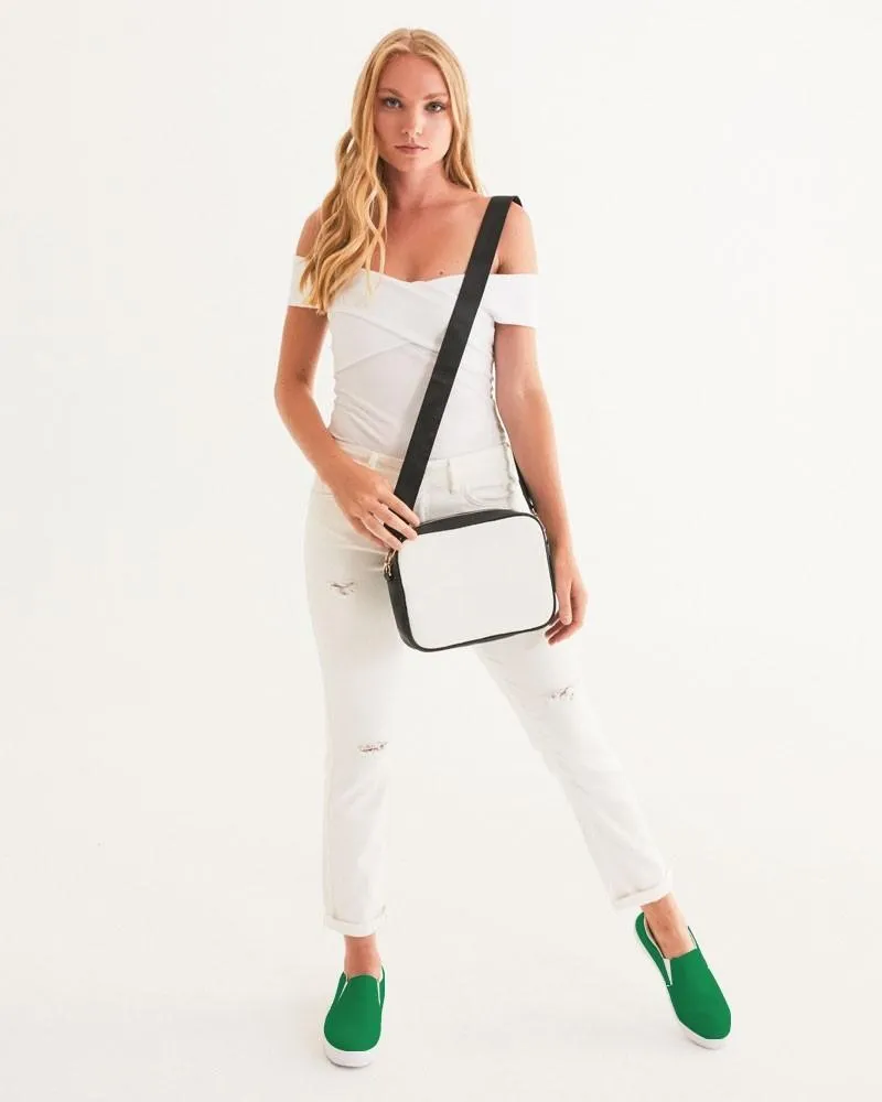 Shaded Green Slip-On Canvas Sneakers | Women's | C100M0Y100K30