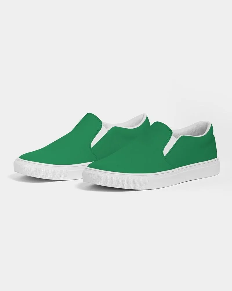 Shaded Green Slip-On Canvas Sneakers | Women's | C100M0Y100K30