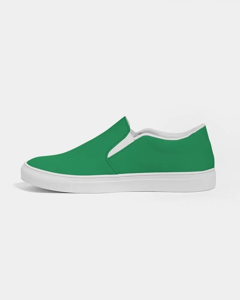 Shaded Green Slip-On Canvas Sneakers | Women's | C100M0Y100K30
