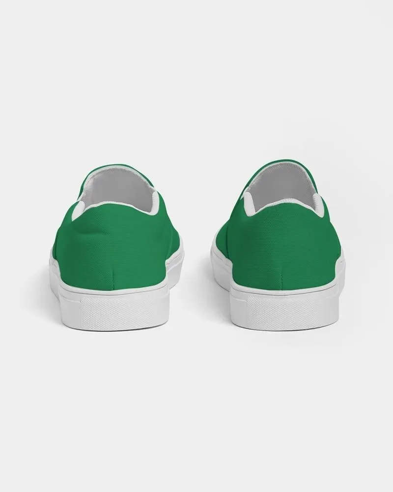 Shaded Green Slip-On Canvas Sneakers | Women's | C100M0Y100K30