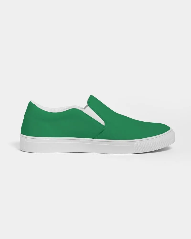 Shaded Green Slip-On Canvas Sneakers | Women's | C100M0Y100K30