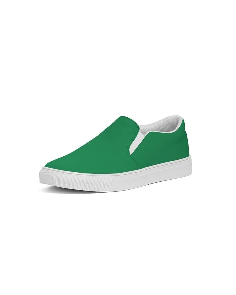 Shaded Green Slip-On Canvas Sneakers | Women's | C100M0Y100K30