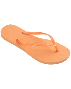 Slim Flip Flops in Peach