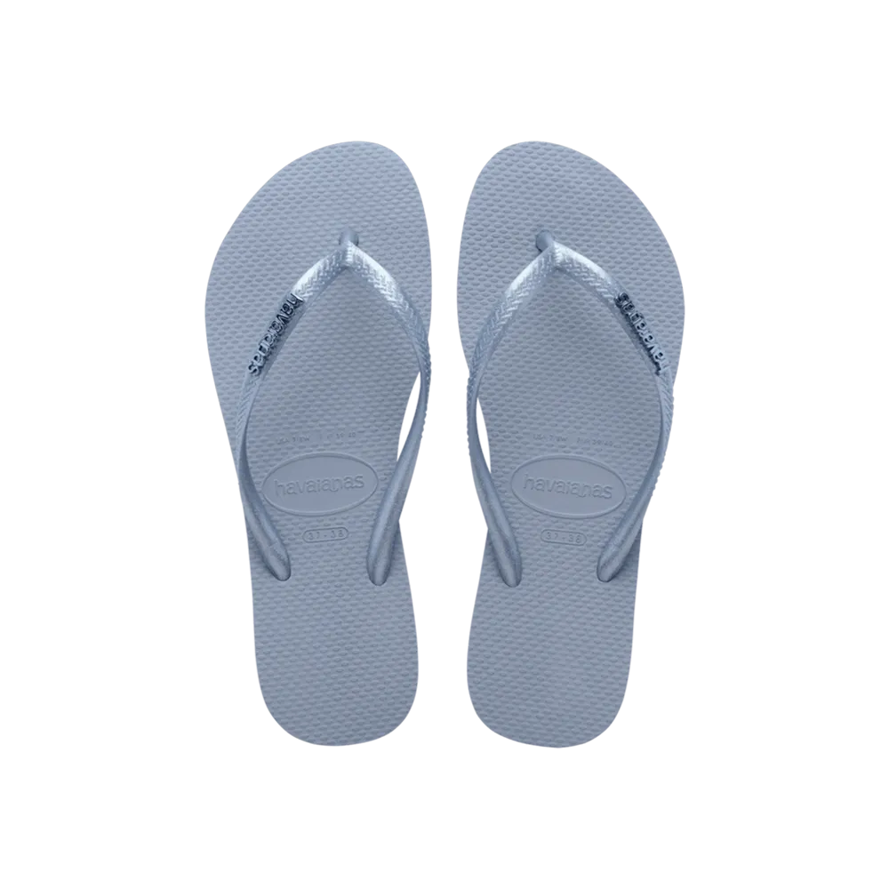 Slim Logo Metallic Flip Flops