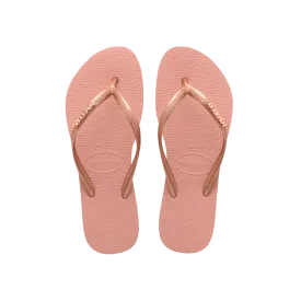 Slim Logo Metallic Flip Flops